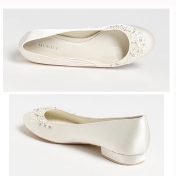 Menbur Shoes - Menbur Satin White wedding Shoes